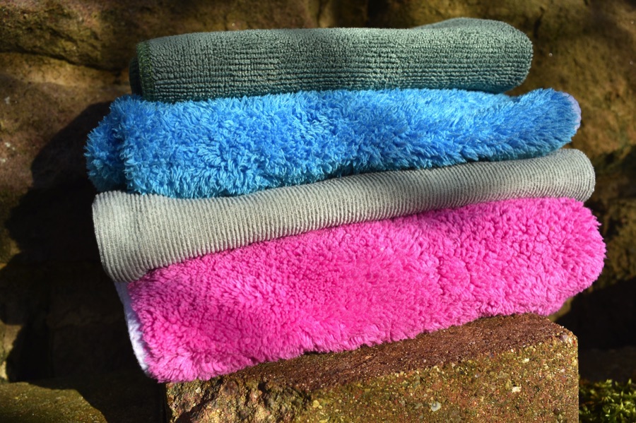 Stack of microfibre cloths